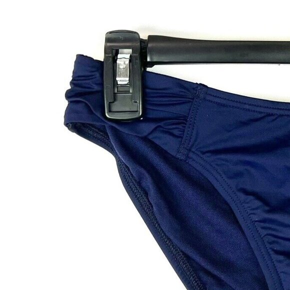 Tommy Bahama Women’s Side Shirred Blue Hipster Bikini Bottom Size Small - Picture 2 of 5